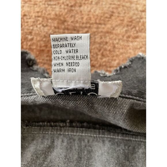 CLIO PETITES painted Women’s Denim Zippers Jacket Size 8 - Picture 7 of 8